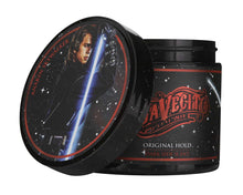 Black hair product container Anakin Skywalker holding a lightsaber on the lid.