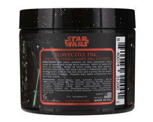 Star Wars themed pomade jar with visible branding and product details.