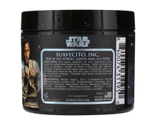 Star Wars branded hair product jar with visible branding and text.