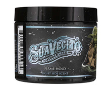 Jar of Suavecito Pomade with a black lid on a white background