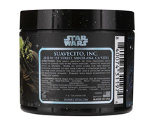 Back of a Star Wars themed product container with branding and text.