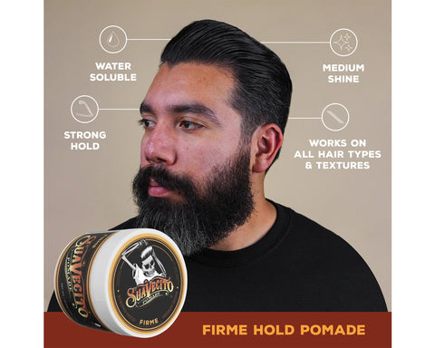 Suavecito Pomade Firme (Strong) Hold Pomade - Water Based Pomade