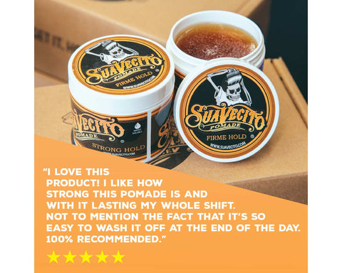 Suavecito Pomade Firme (Strong) Hold Pomade - Water Based